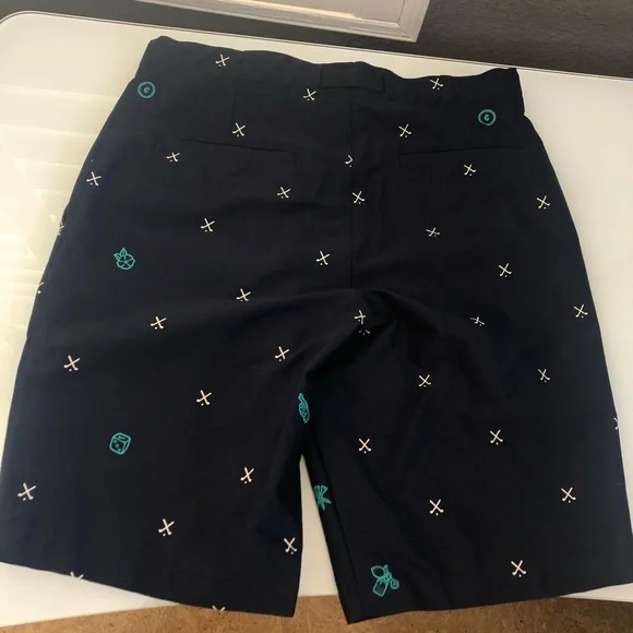 HP✨ NWOT Nike Flex Golf Shorts Navy Blue Charms Belted - Picture 7 of 13